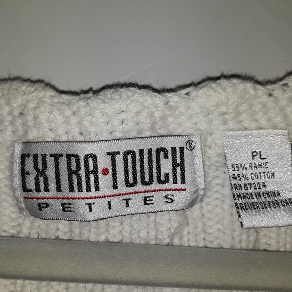 Womens Sweater Top With Floral Design Size Petite Large - Picture 4 of 4